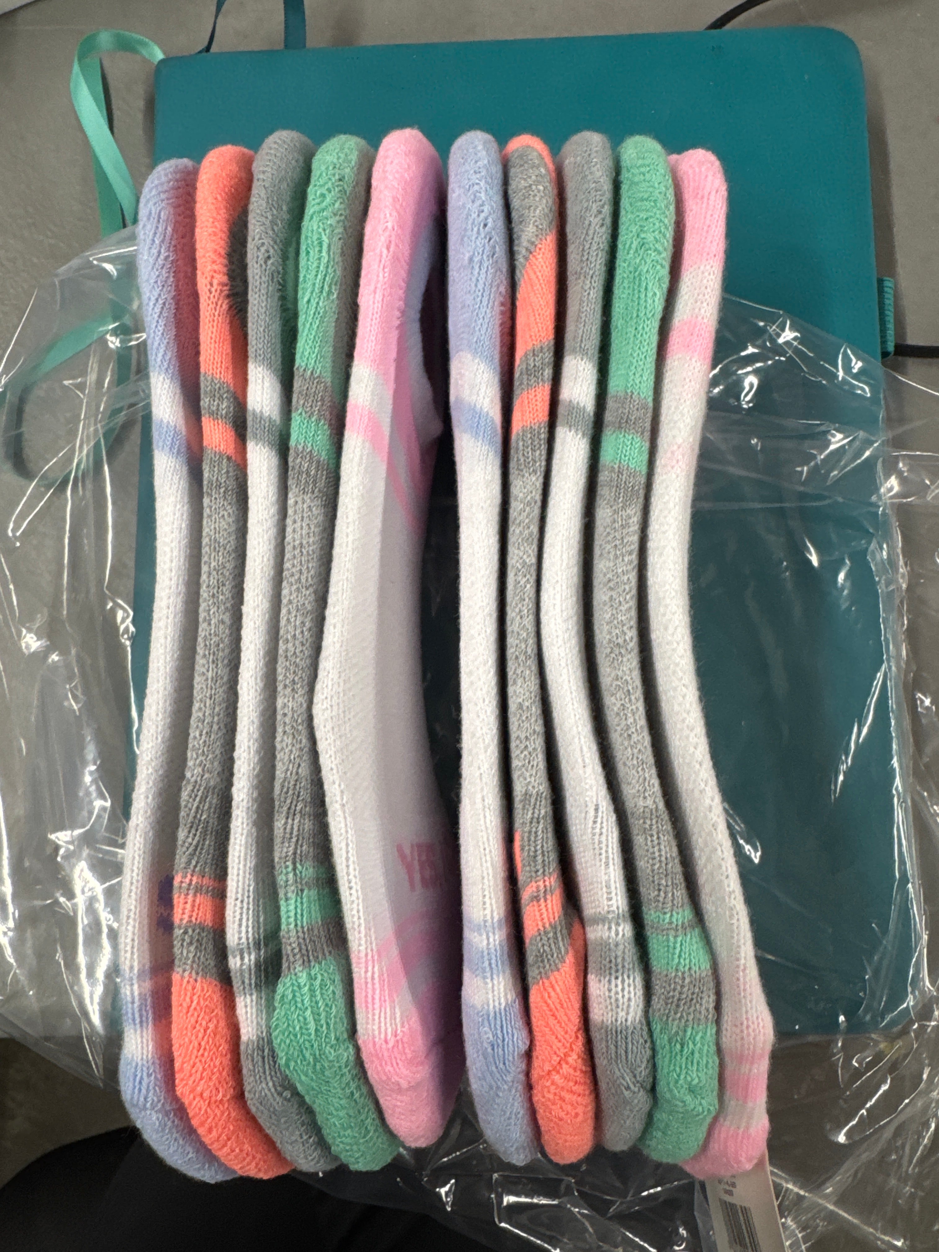 10 Pair motivational ladies, no-show socks, size 4-10