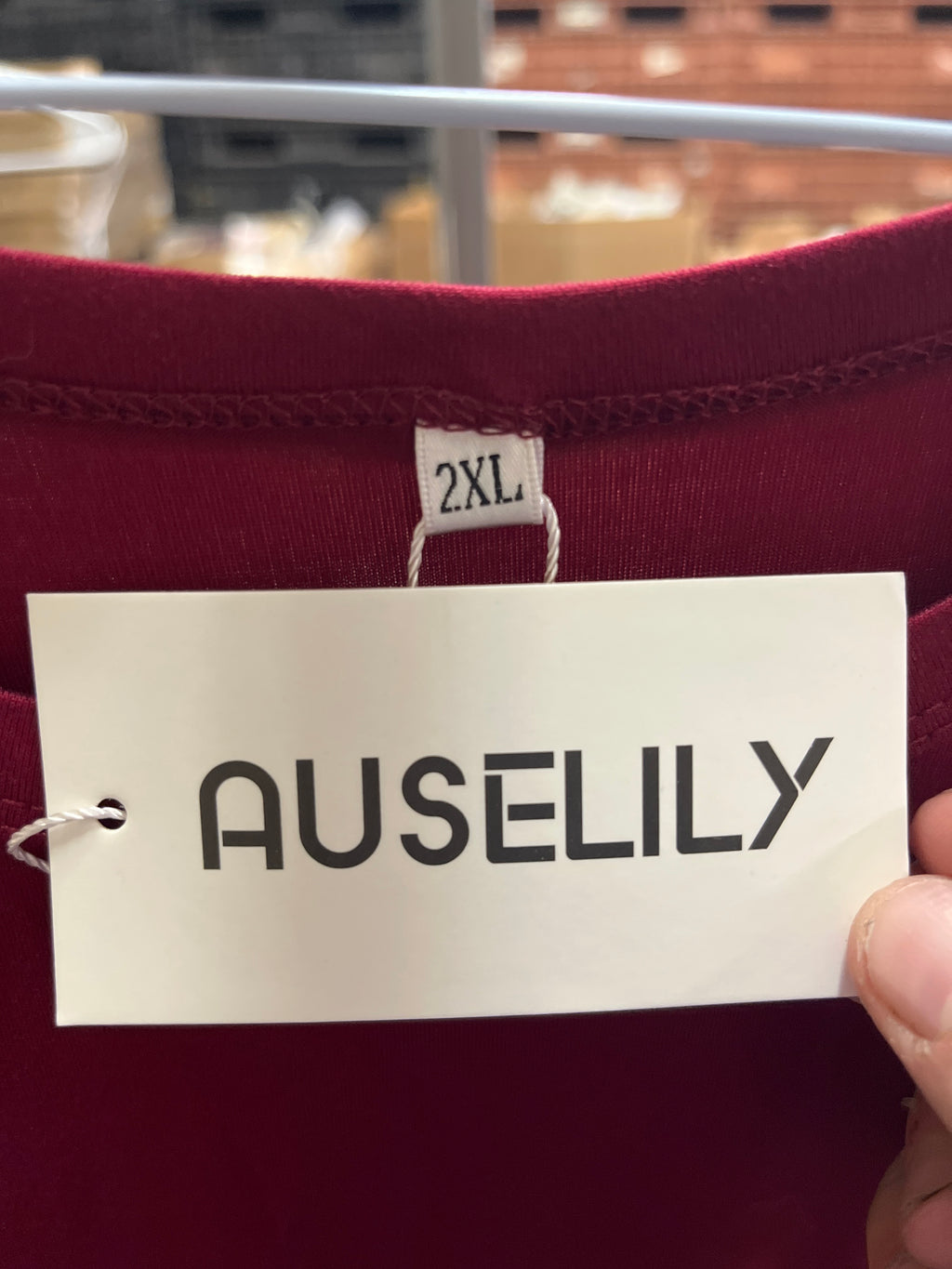 Auselily 2XL red dress