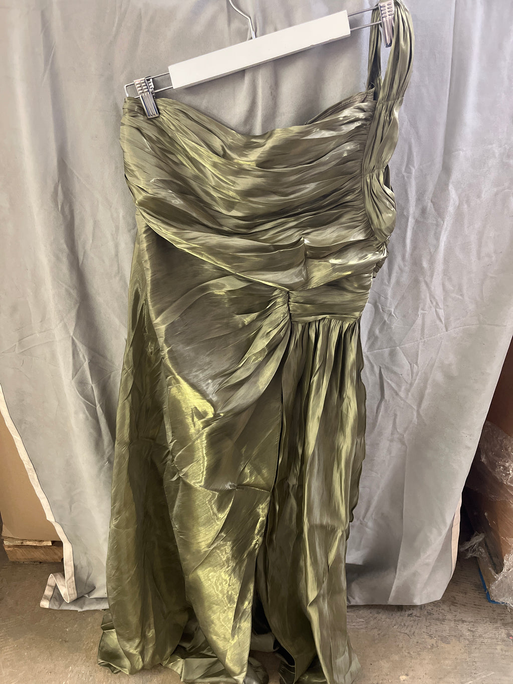 Green dress with one strap