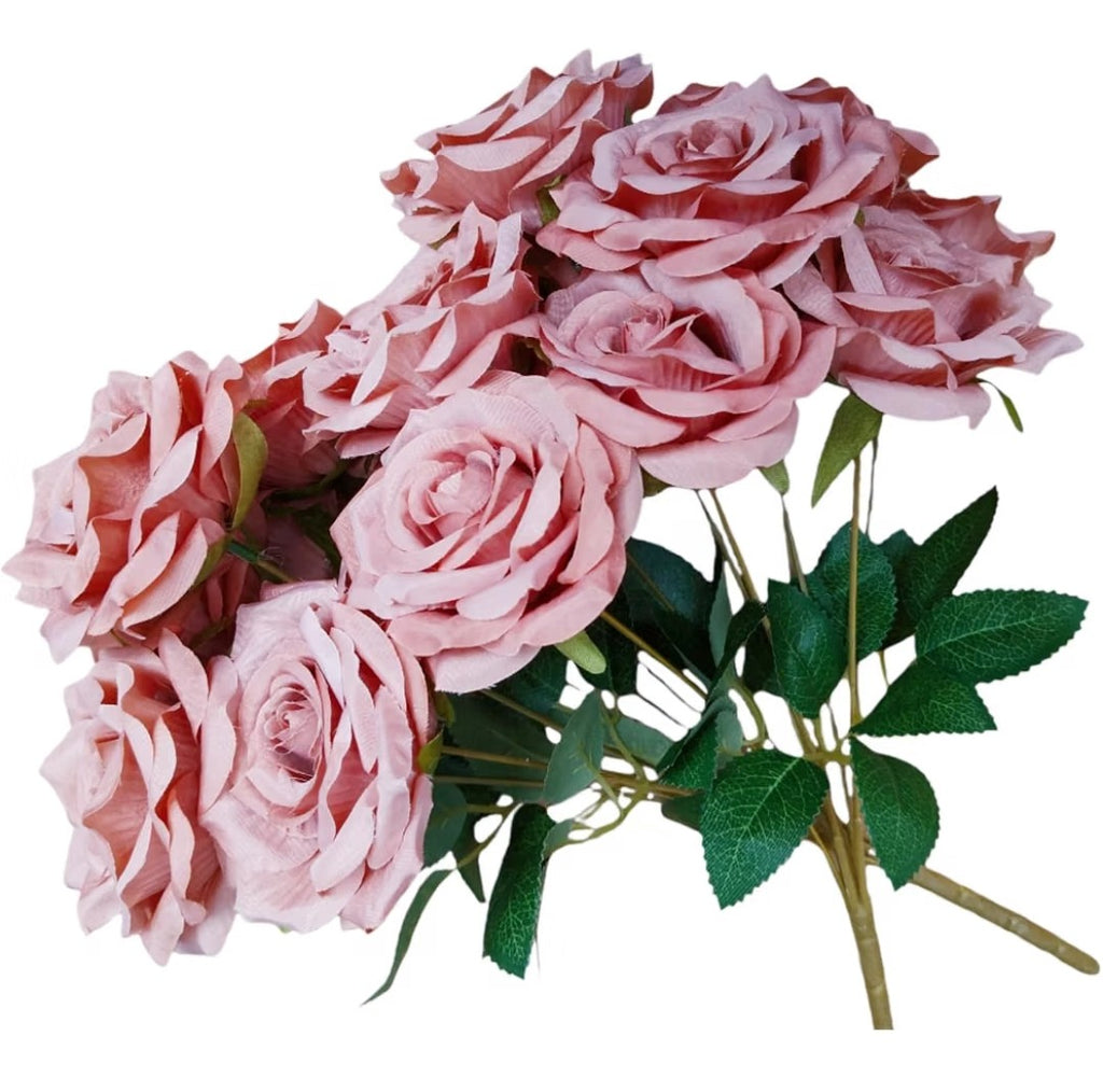 Artificial Roses, 2 Bouquets (Tan)