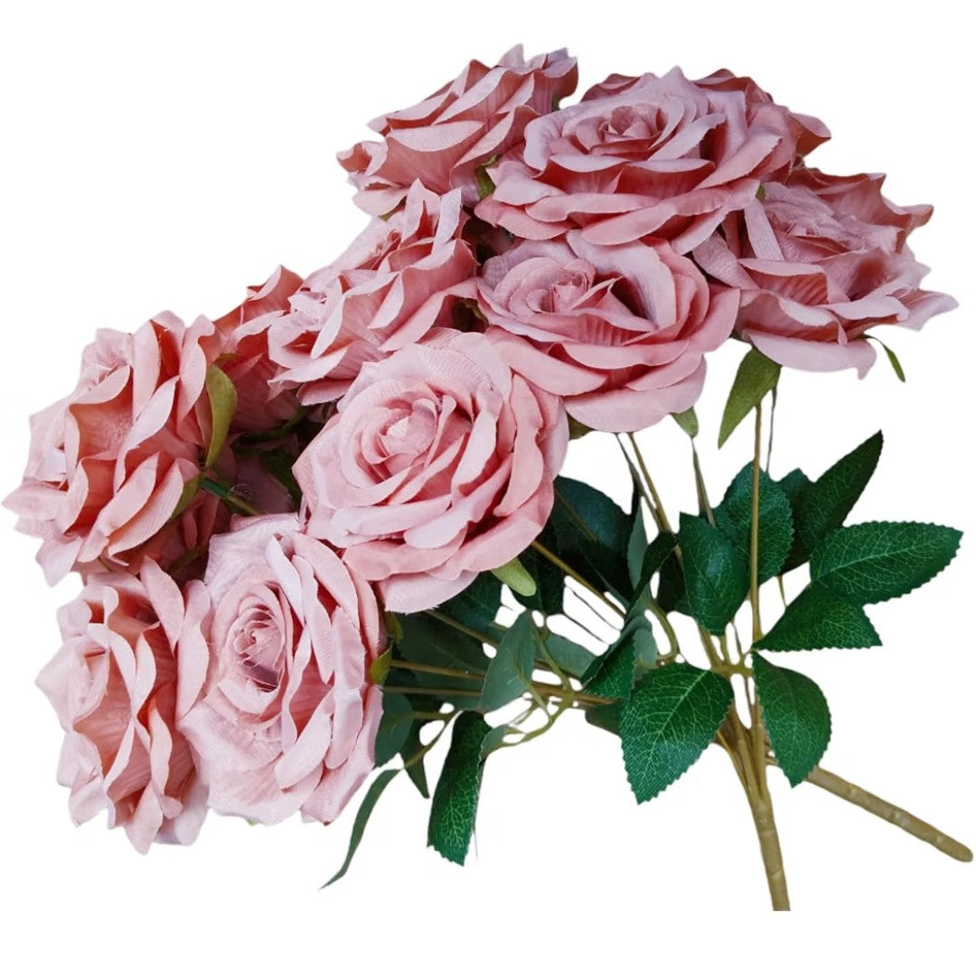 Artificial Roses, 2 Bouquets (Tan)
