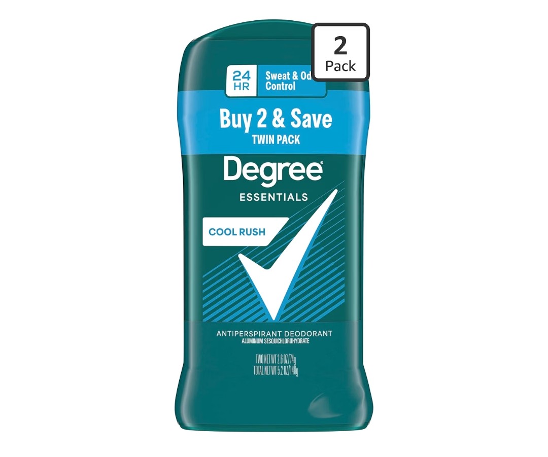 Degree Men Antiperspirant Deodorant, Cool Rush 2.7oz (Twin Pack)