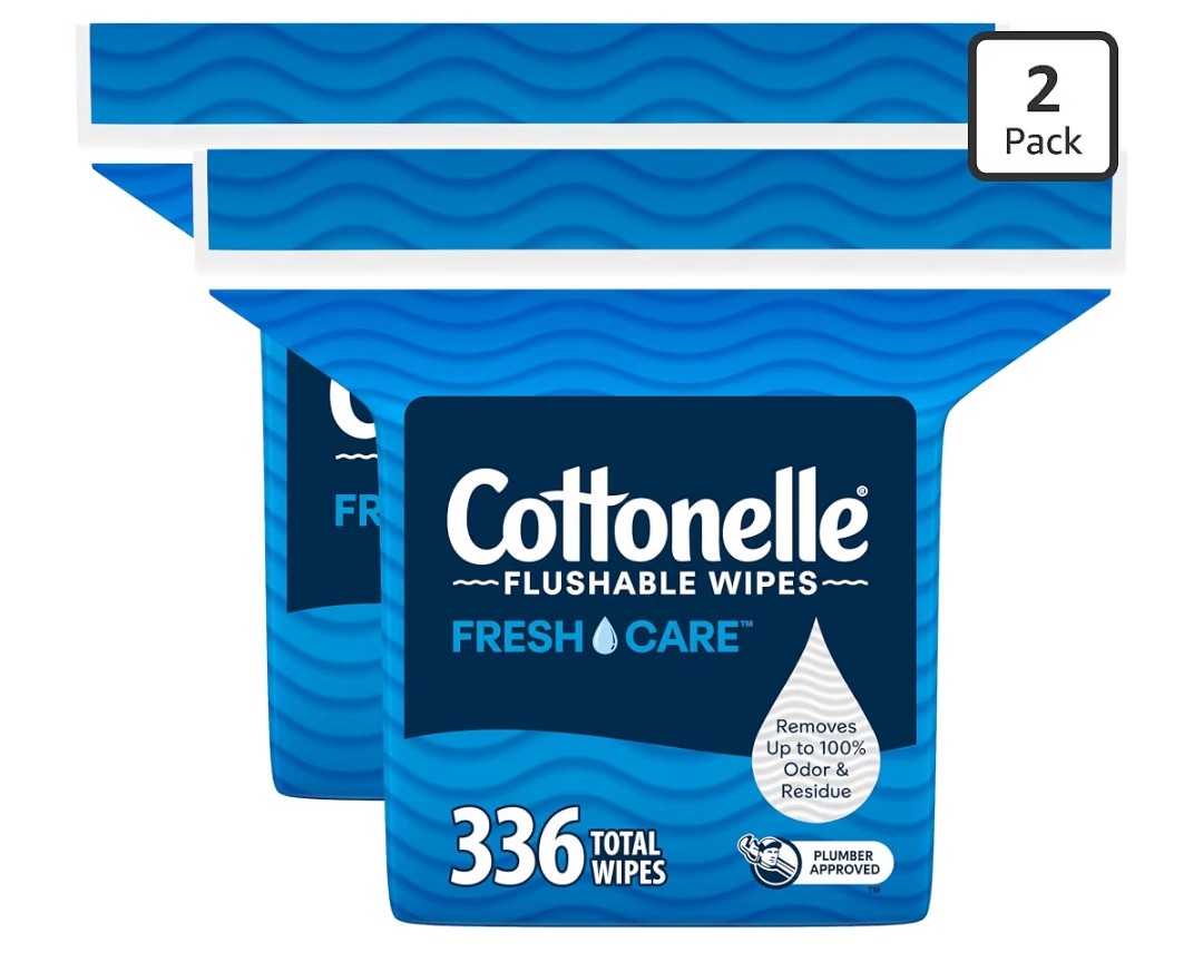 Cottonelle Fresh Care Flushable Wipes, 168 Wipes (2  pack)