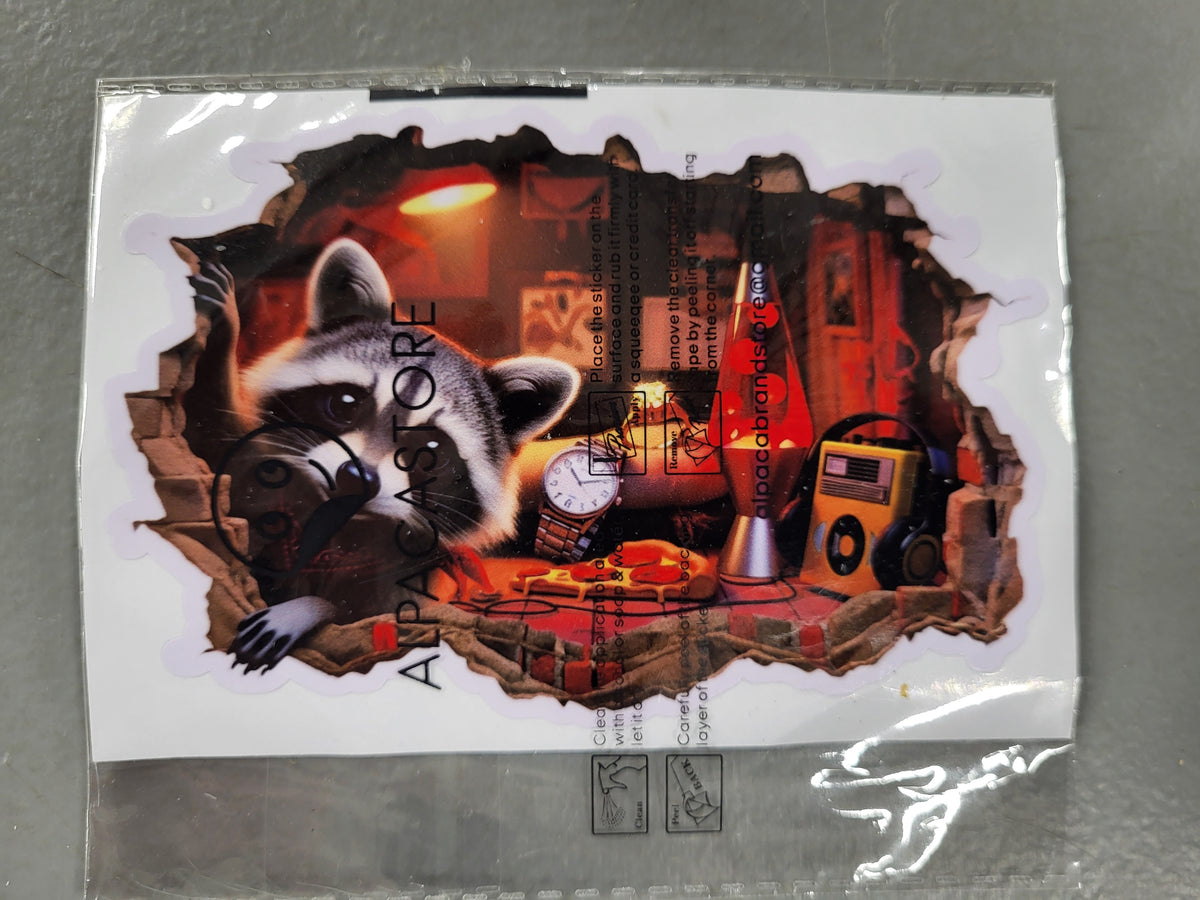 Wall Decal of a Raccoon
