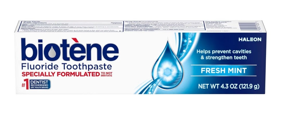 Biotene Fluoride Toothpaste, Fresh Mint (4.3oz)