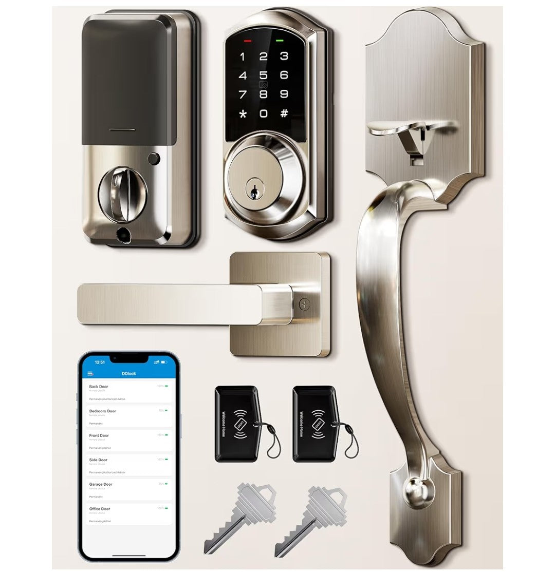 Veise Smart Front Door Lock Handle Set