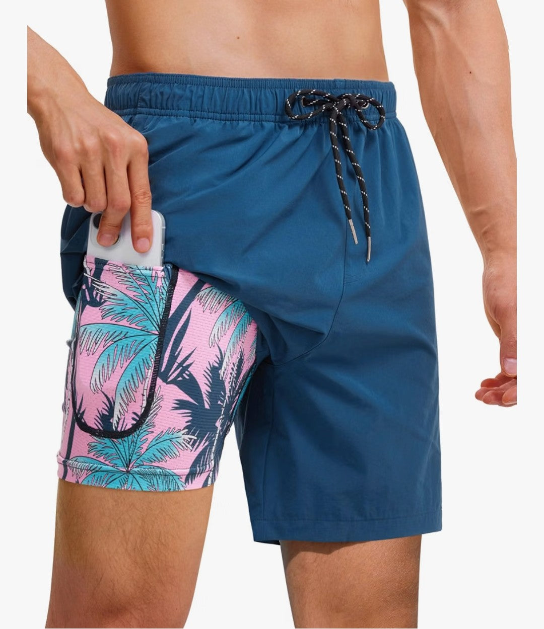 Men's Swim Trunks with Compression Liner (Small)