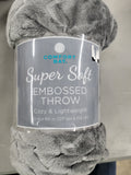 Super Soft Embossed Throw Blanket 50x60 inches