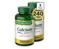 Nature's Bounty Calcium, 1200mg 120 Softgels (Twin Pack)