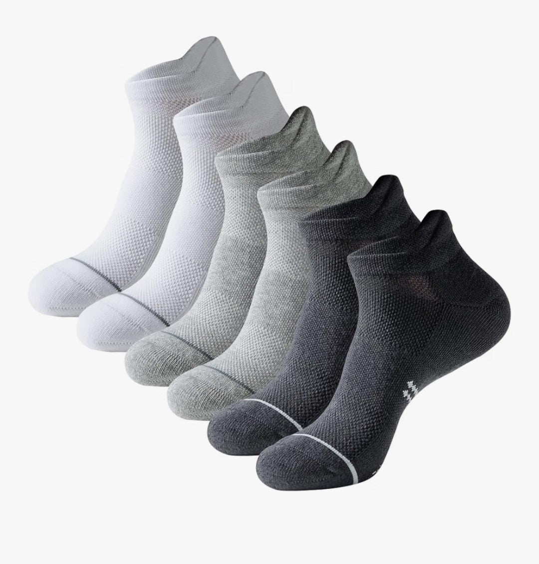 Running & Casual Light Conpression Sports Socks, 6 Pairs (Small)