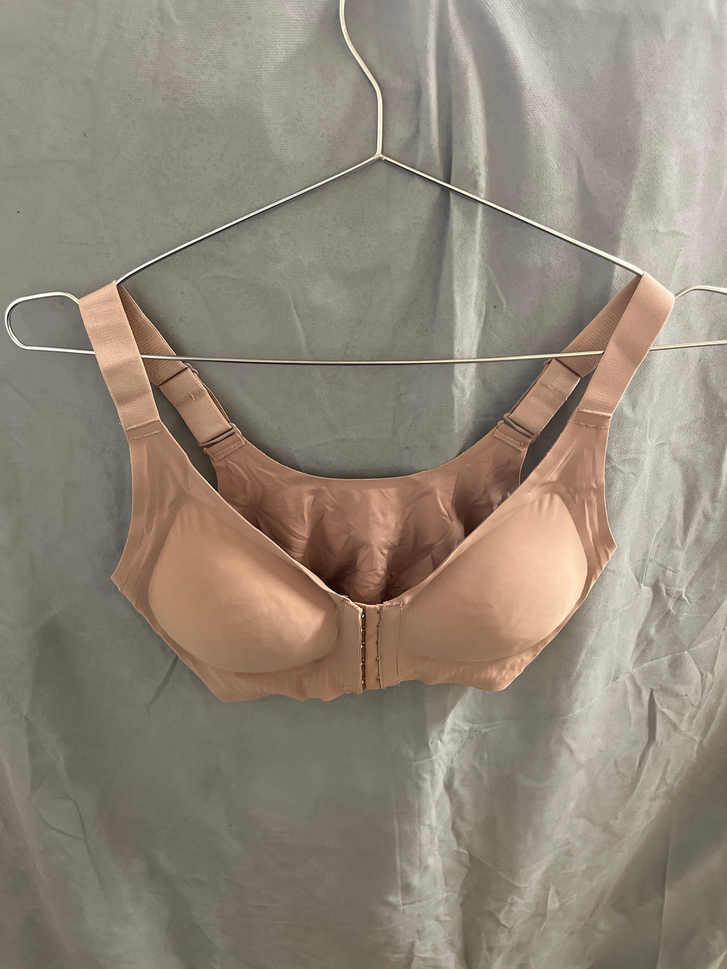 Beige front close bra