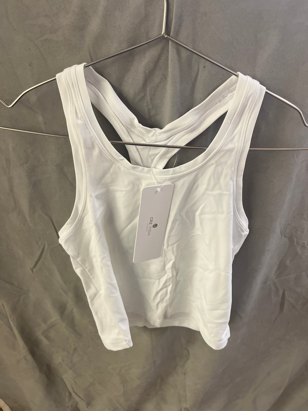 CRZ yoga white tank top