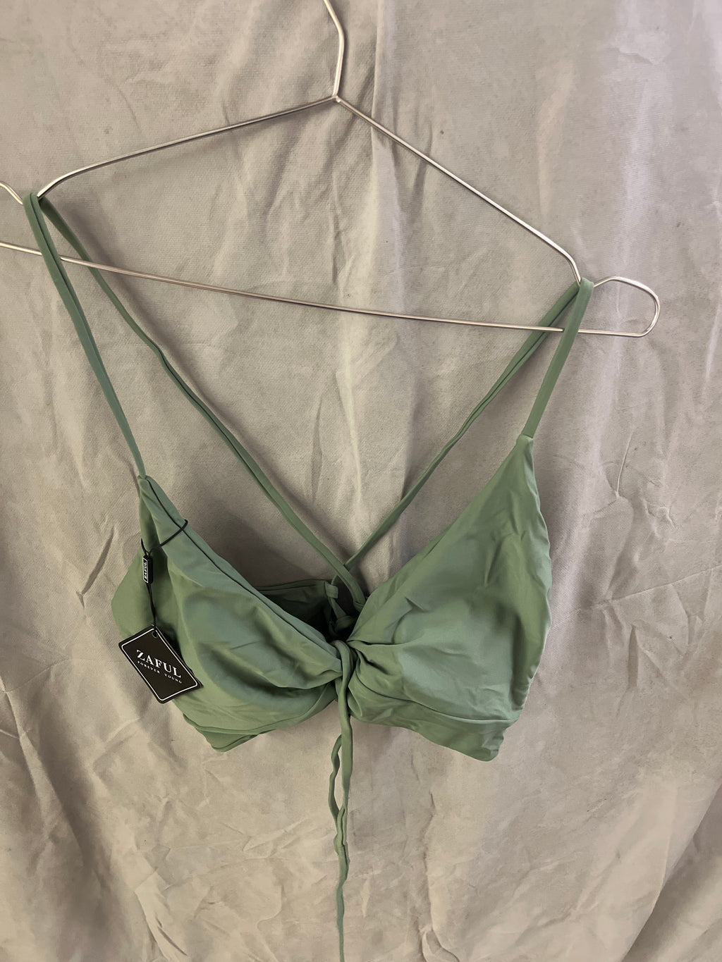 Zaful green bathing suit top