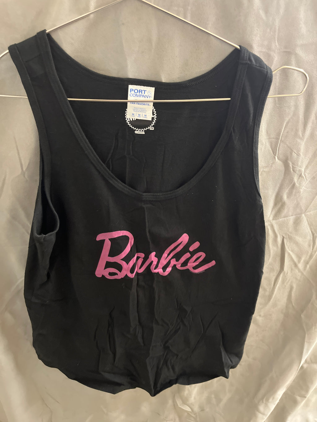 Port and company Barbie tank top
