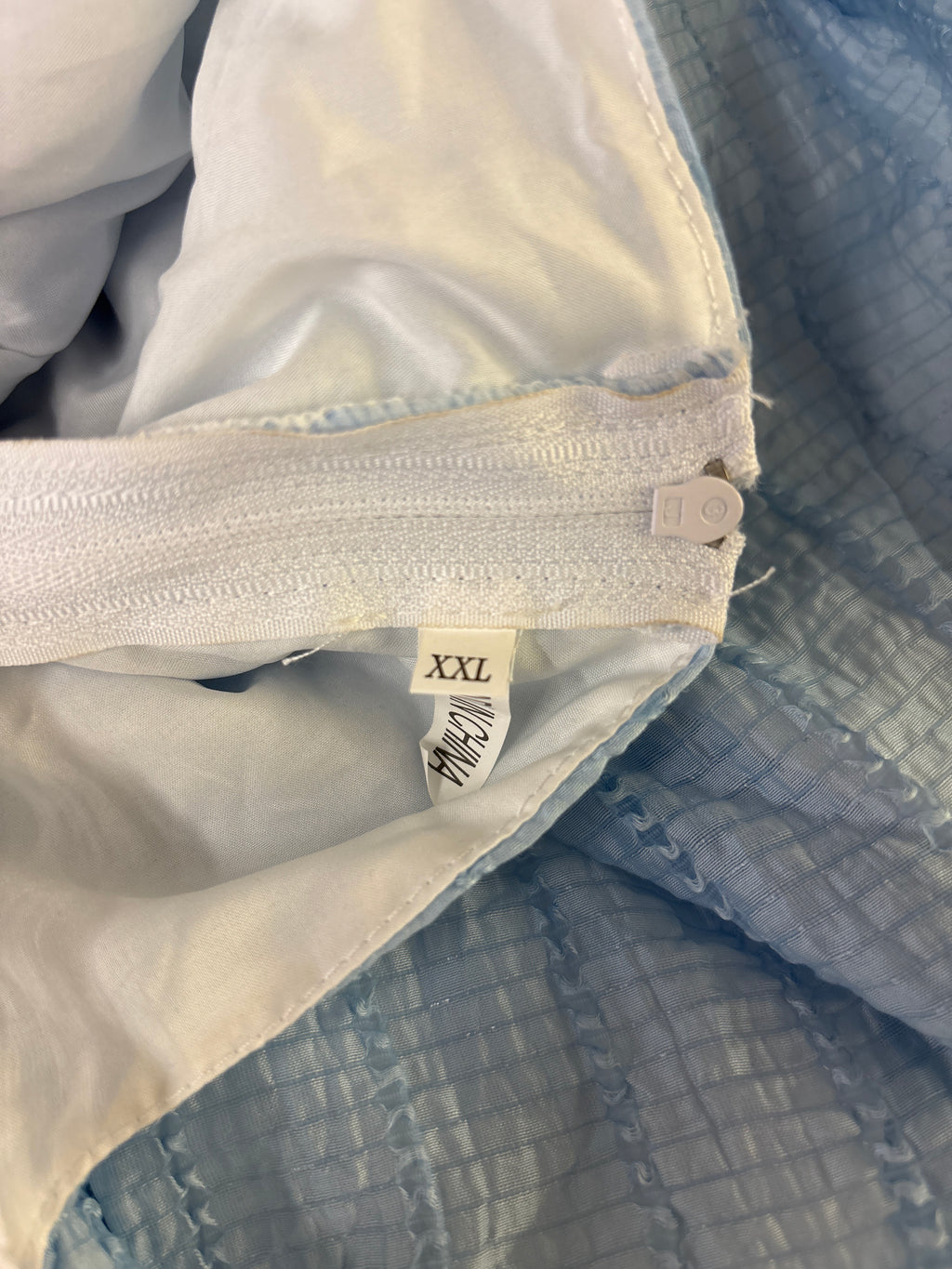 Women’s blue and white dress