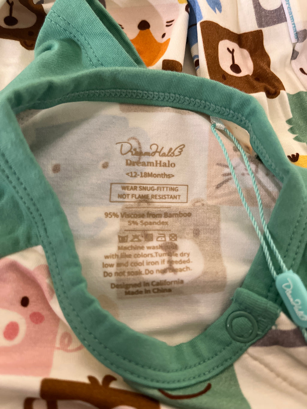Dreamhalo baby boy romper with animals