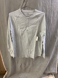 Grey long sleeve shirt quarter button up
