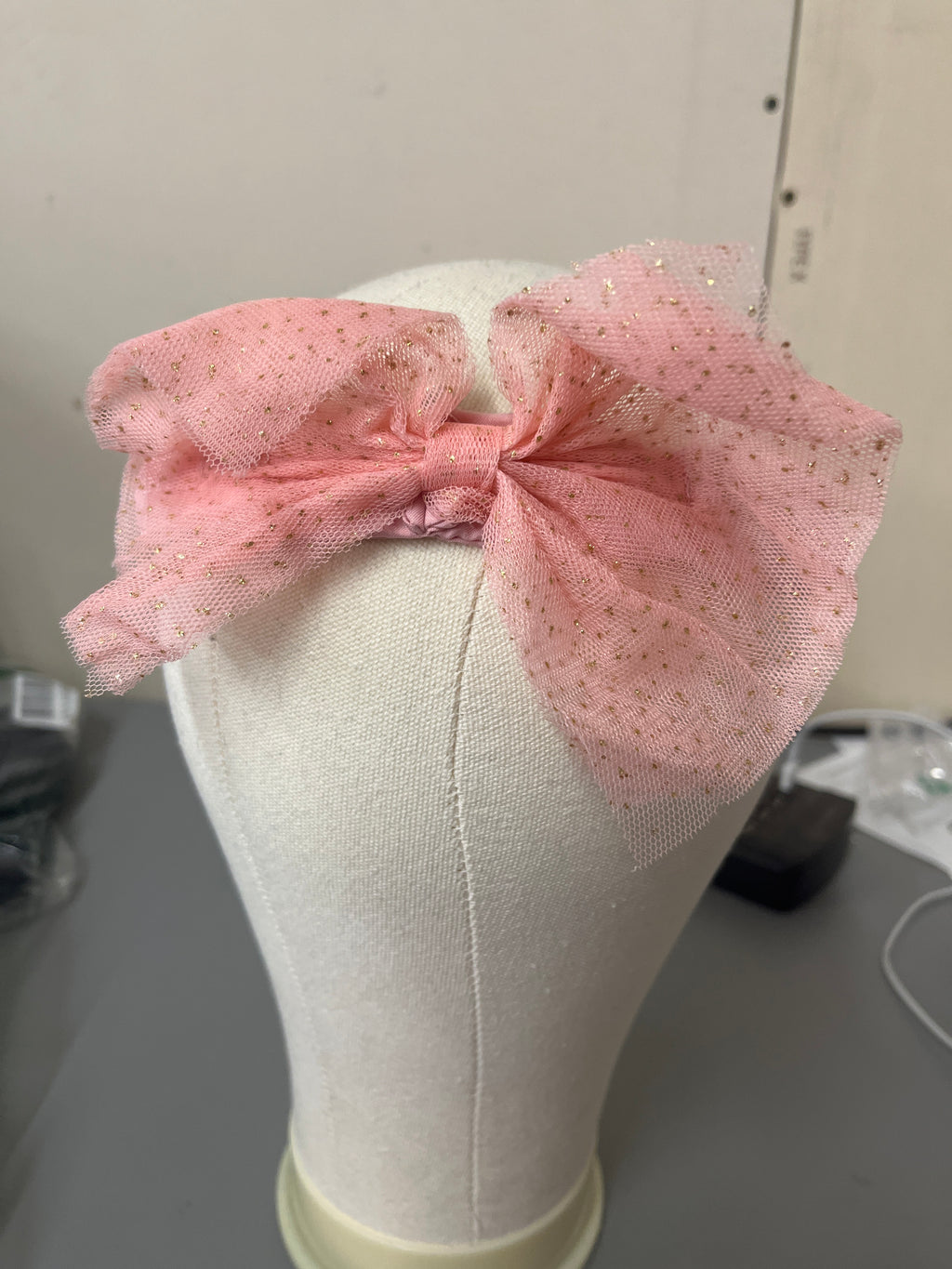 Pink baby skirt with 2 headbands