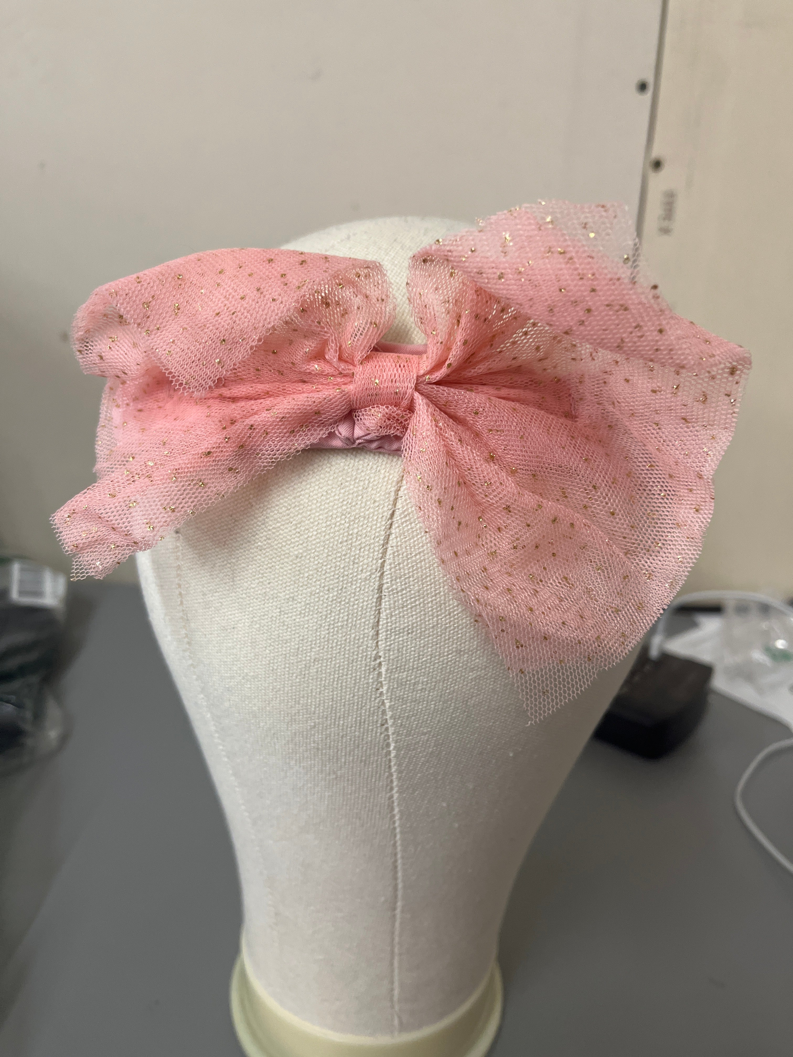 Pink baby skirt with 2 headbands