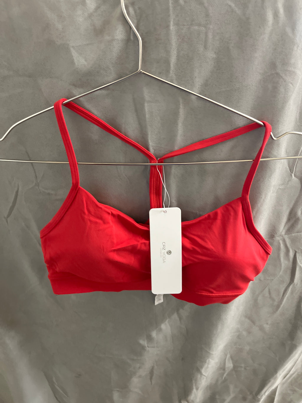 Crazy yoga red workout bra