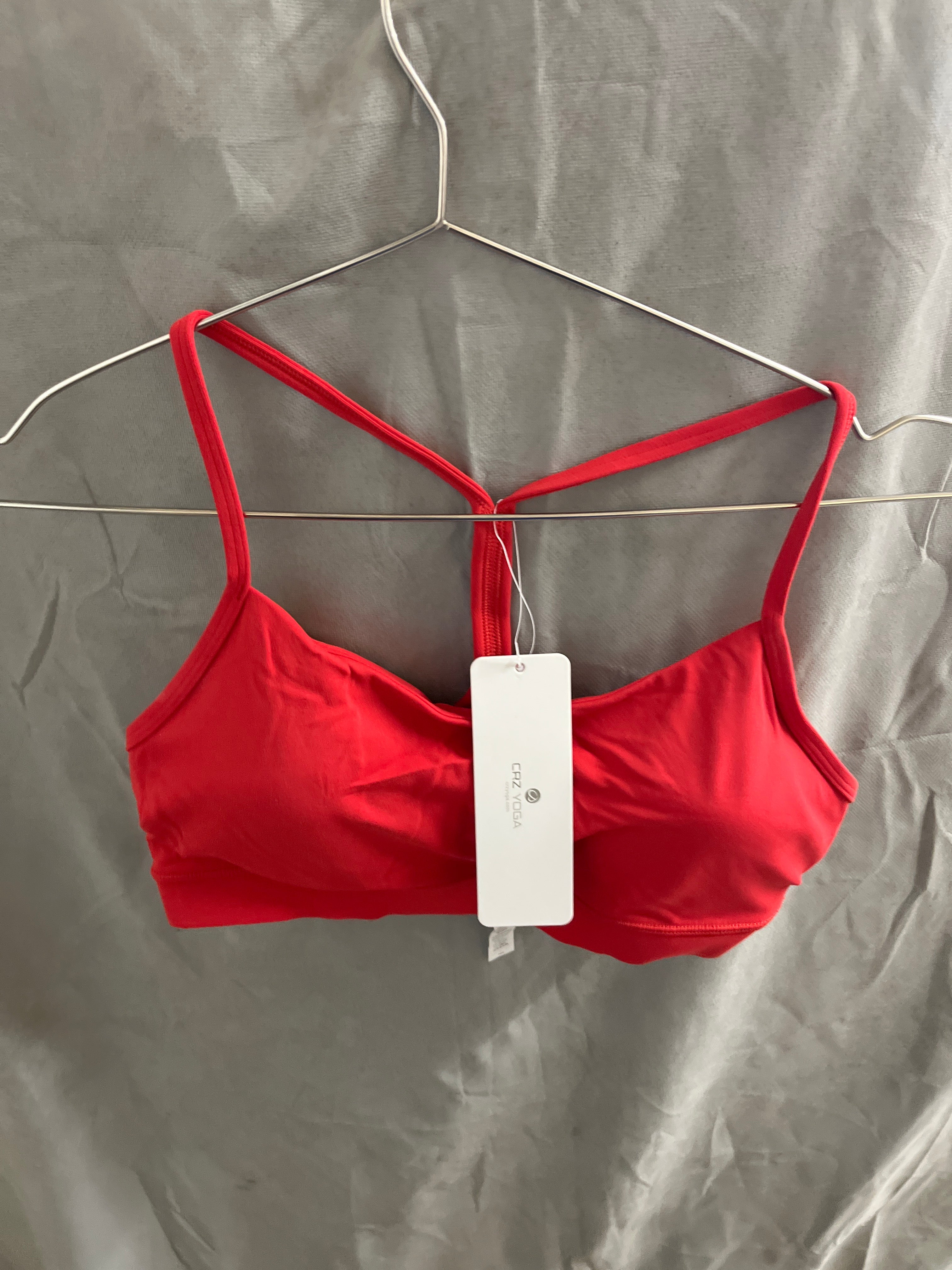 Crazy yoga red workout bra