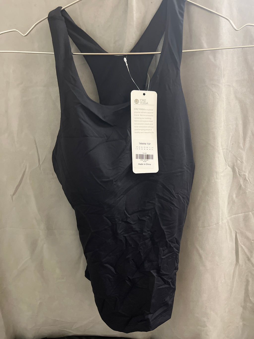 CRZ yoga black tankini top