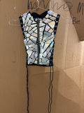 Women’s sleeveless zip up vest