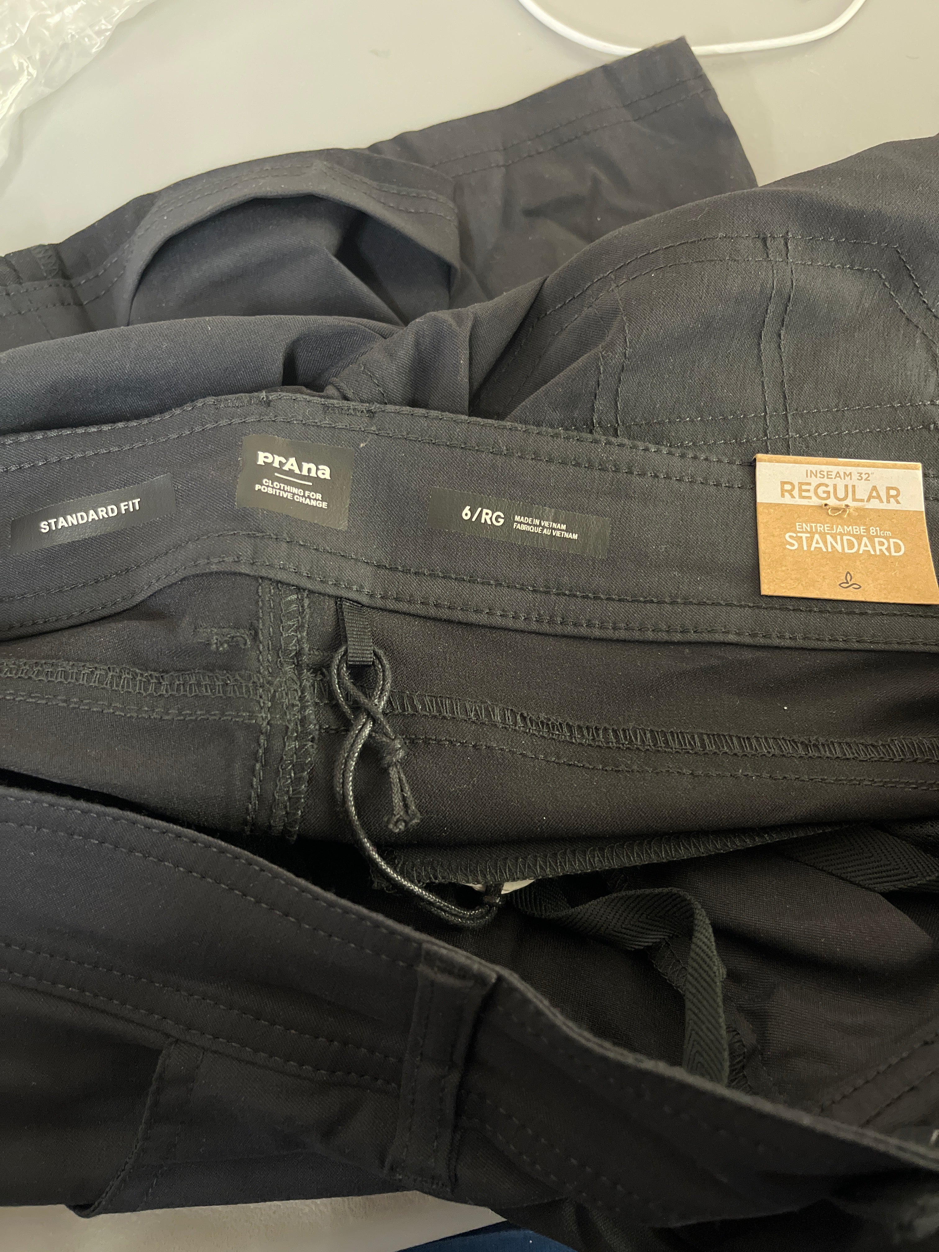Prana standard fit black jeans