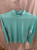 Women’s long sleeve turtleneck mint green shirt