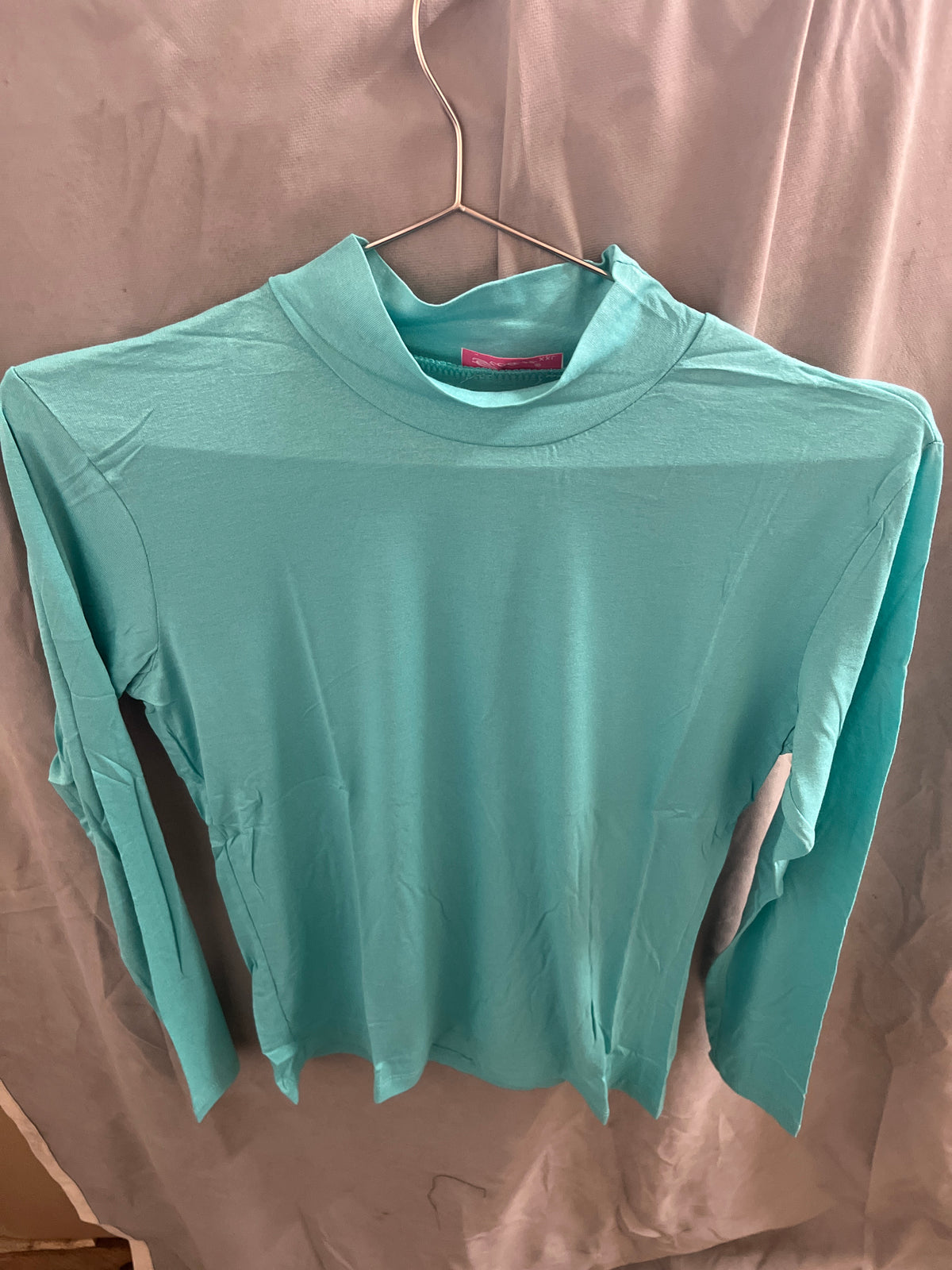 Women’s long sleeve turtleneck mint green shirt