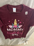 Port and company mommy of the birthday girl tshirt