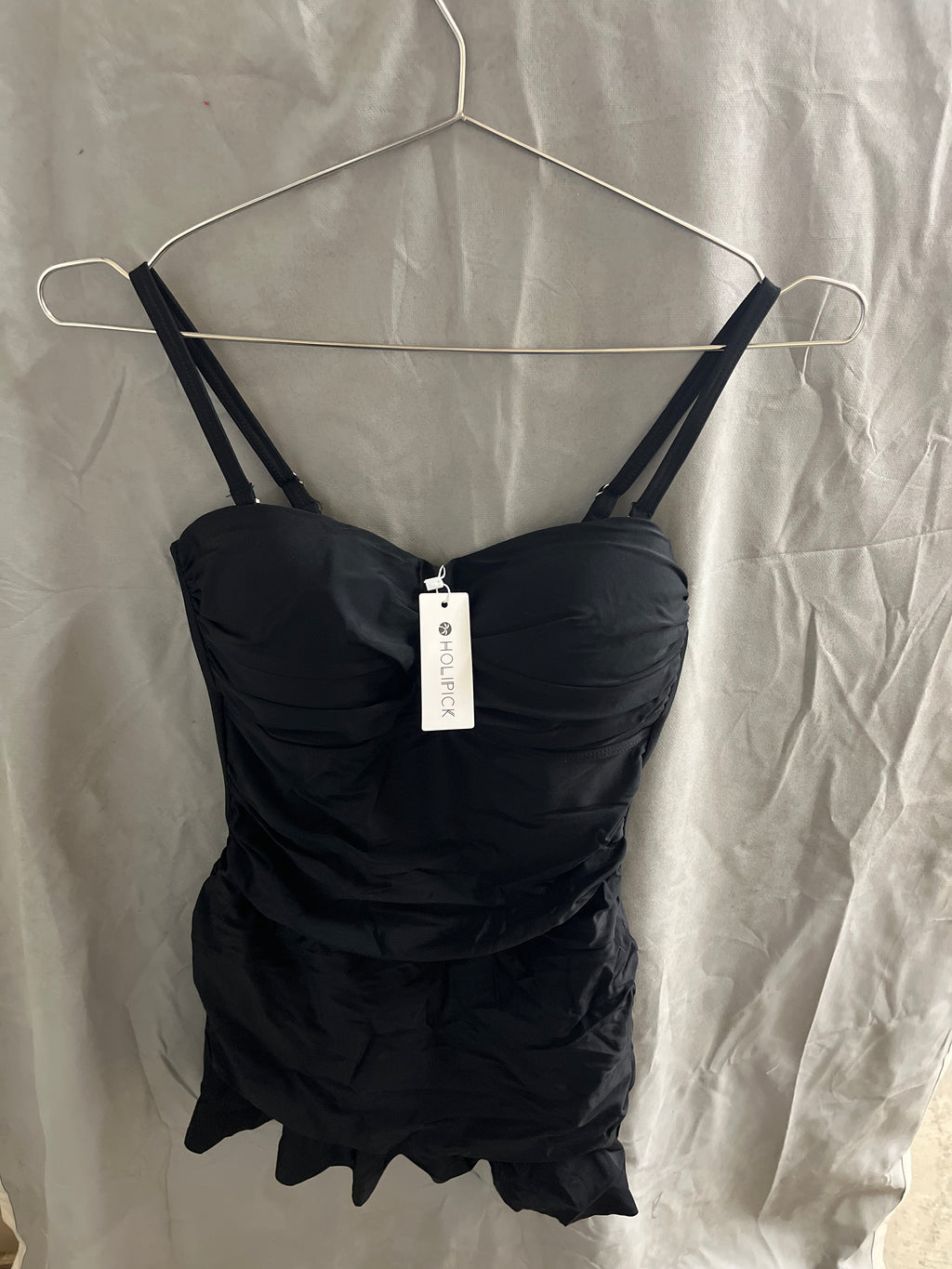 Holipick one piece black bathing suit