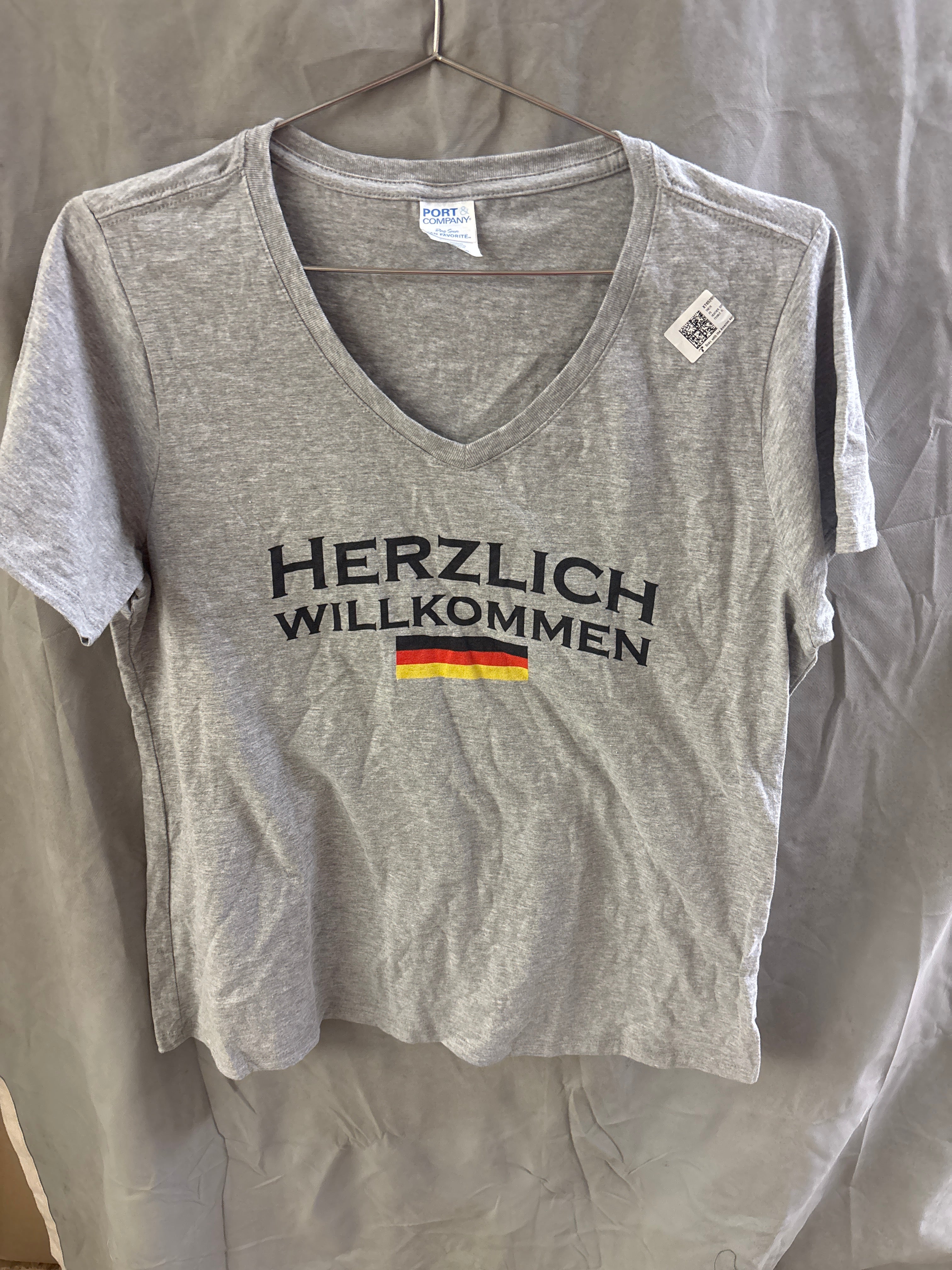 Port and company grey shirt