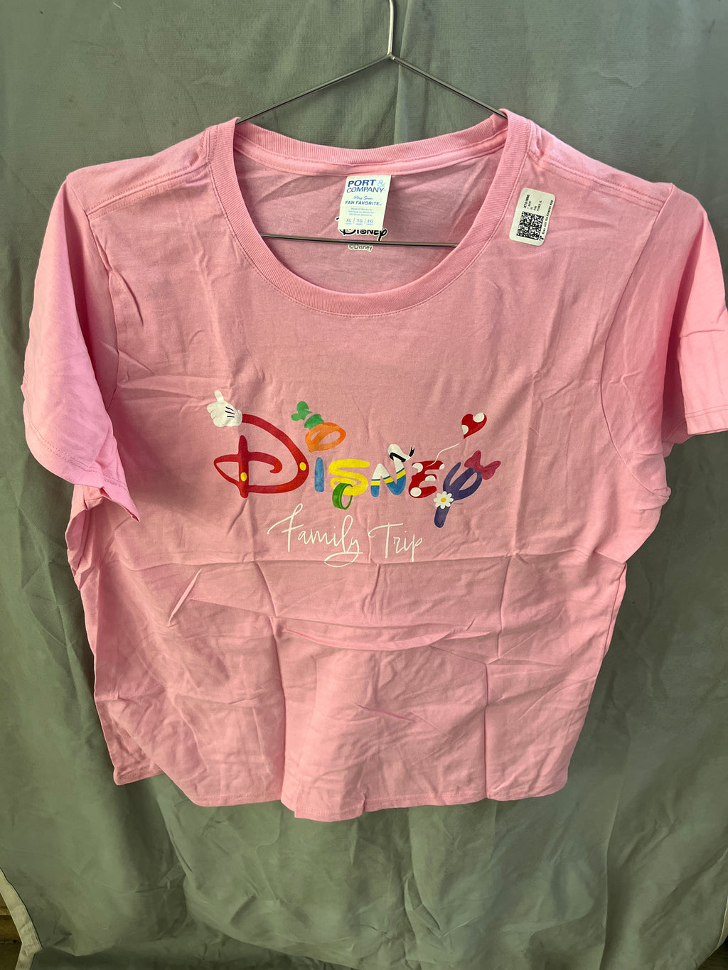 Port and company Disney family trip pink Tshirt