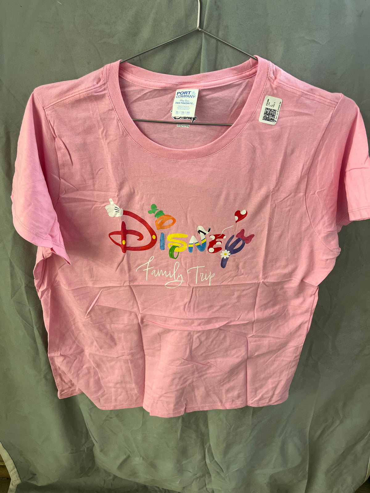Port and company Disney family trip pink Tshirt