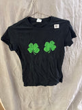 Port and company black 4 leaf clover shirt