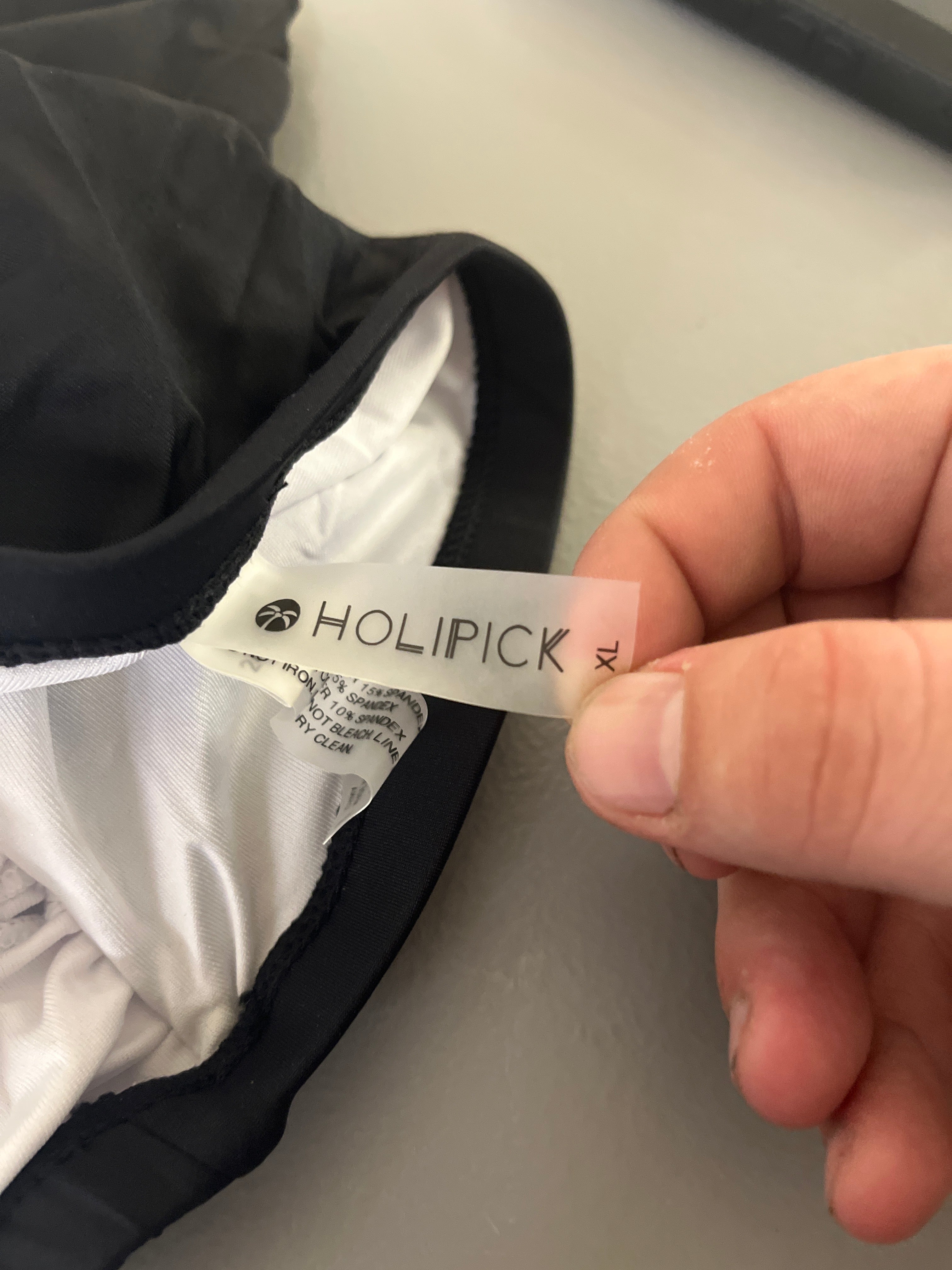 Holipick one piece black and white bathing suit