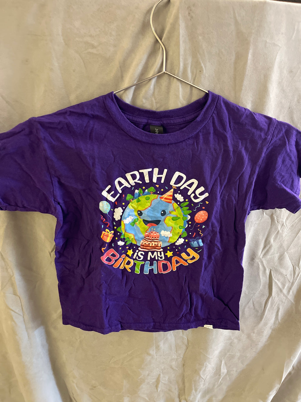 Earth day is my birthday purple Tshirt