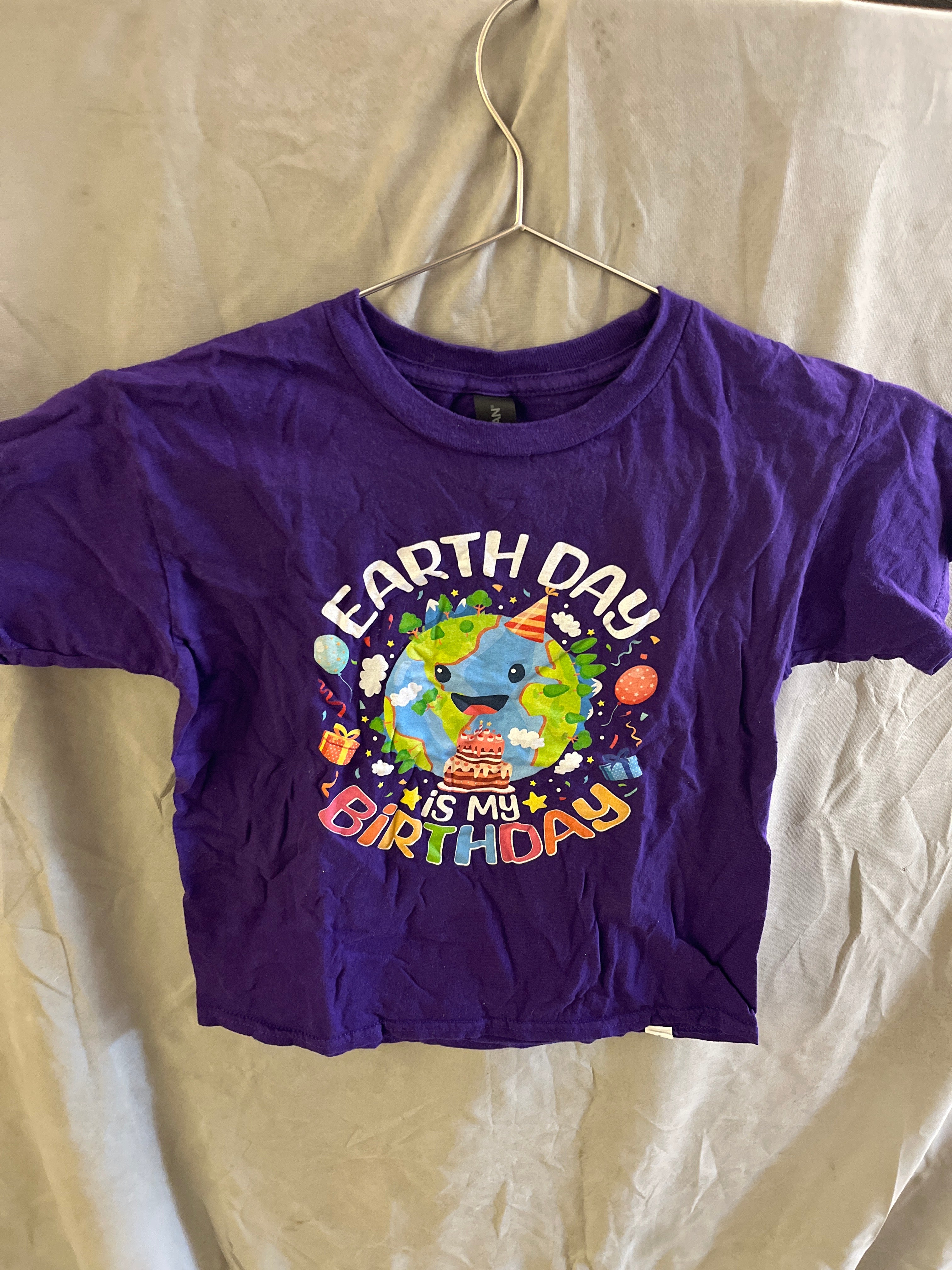 Earth day is my birthday purple Tshirt