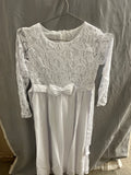 White lace front dress
