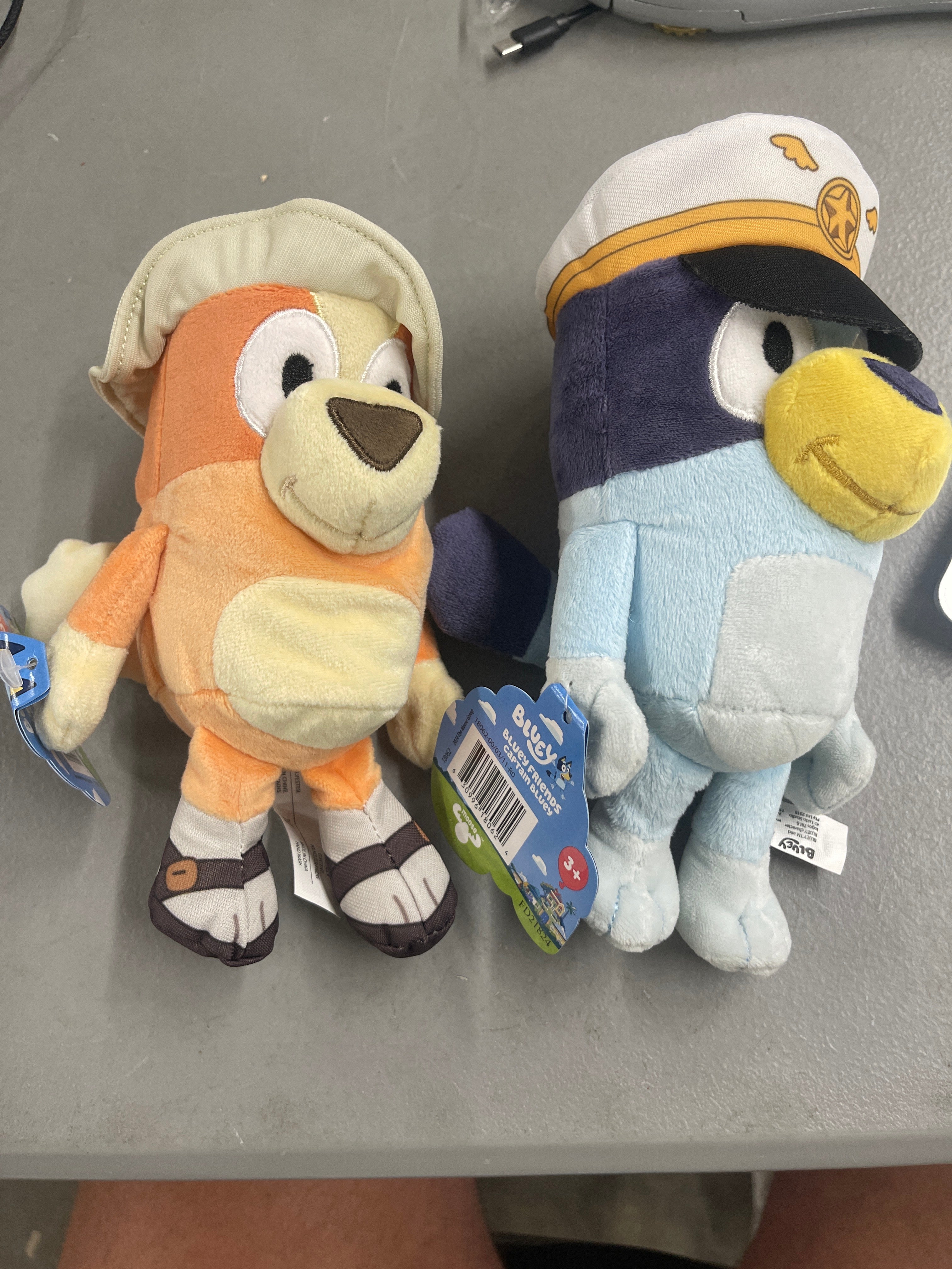 Bluey 2 Pack Bundle of Plush | Captain, Holiday Bingo.