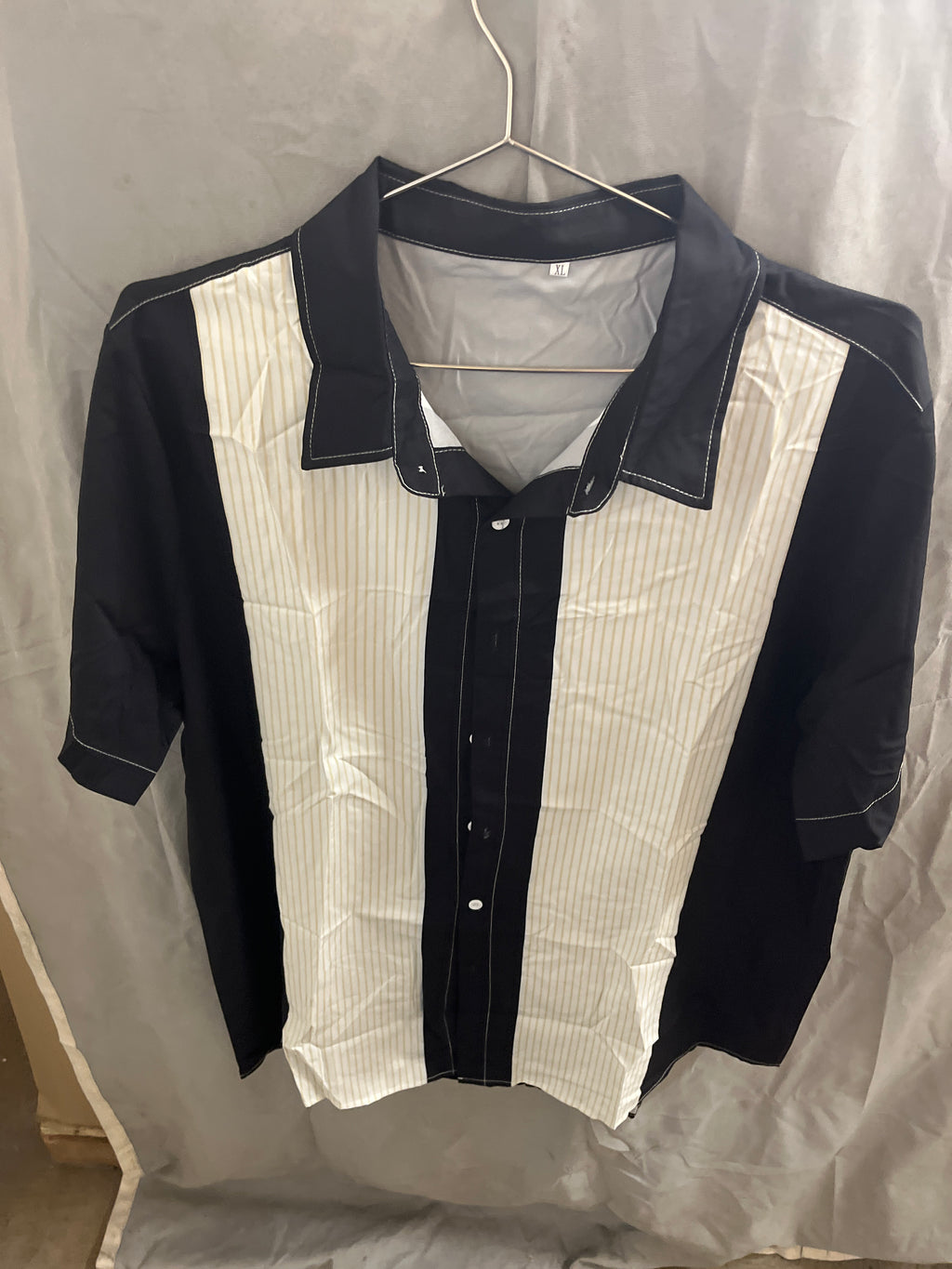 Black and white button up shirt