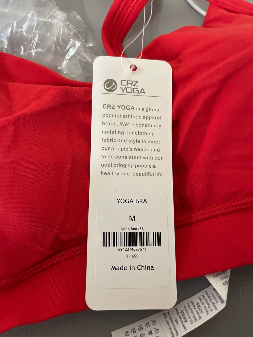 Crazy yoga red workout bra