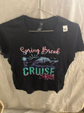 Spring break cruise black Tshirt