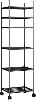 6-Tier Shelving Unit with Wheels 16.5x12.6x65 inches