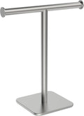 T-Shape Hand Towel Holder Stand, 12inch Weighted Base Towel Rack, Countertop Towel Holder for Bathroom, 304 Stainless Steel, Heavy Duty.