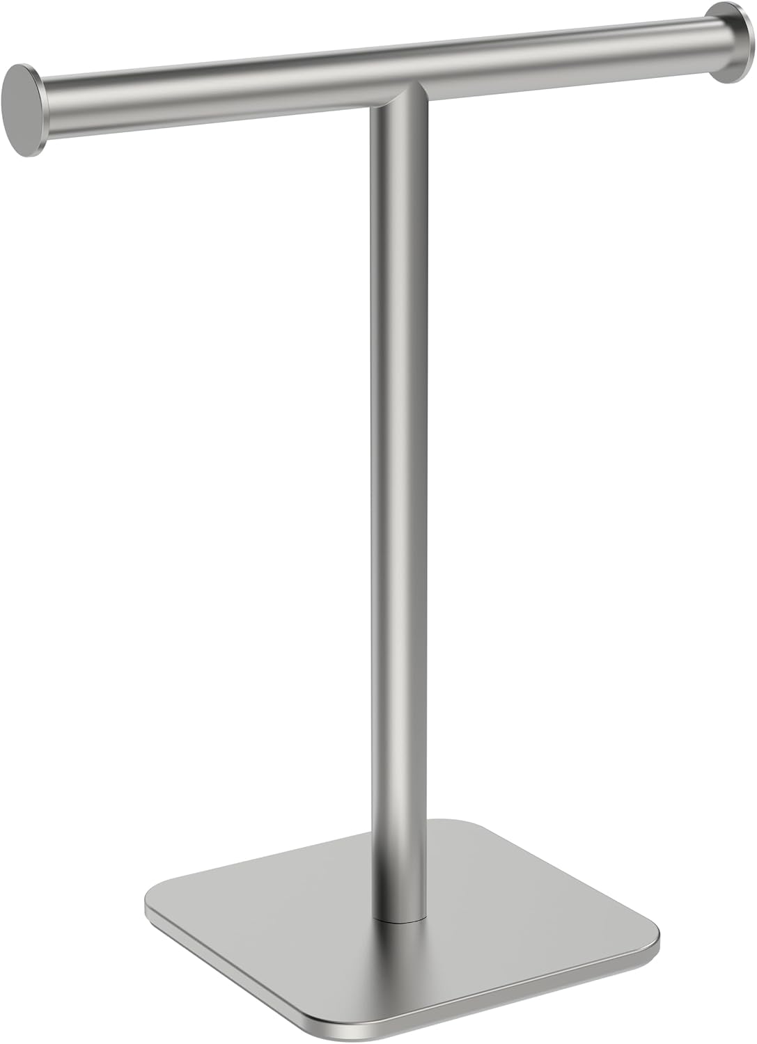 T-Shape Hand Towel Holder Stand, 12inch Weighted Base Towel Rack, Countertop Towel Holder for Bathroom, 304 Stainless Steel, Heavy Duty.