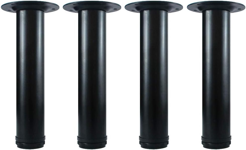 QLLY 10 Inch Adjustable Metal Coffee Table Legs, Heavy Duty Round Furniture Legs