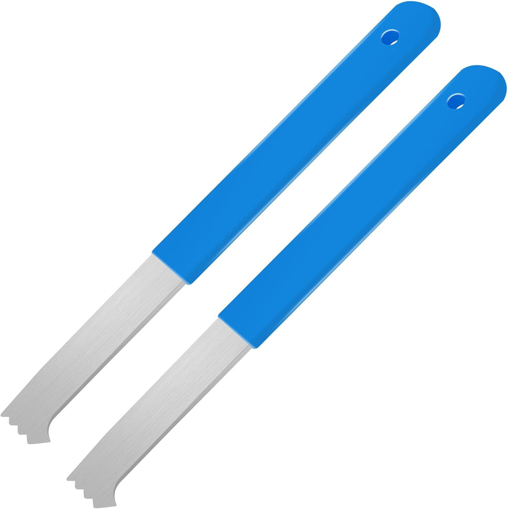 2 Pcs Paver Removal Tool ¼ Gen 3 Paver Puller Tool with Beveled Gradient Edge,Joint Scraper Micro Teeth & Non-Slip Handle,Paver Extractor Tool for Garden Lawn Yard Patio Paver Brick Block Replacement