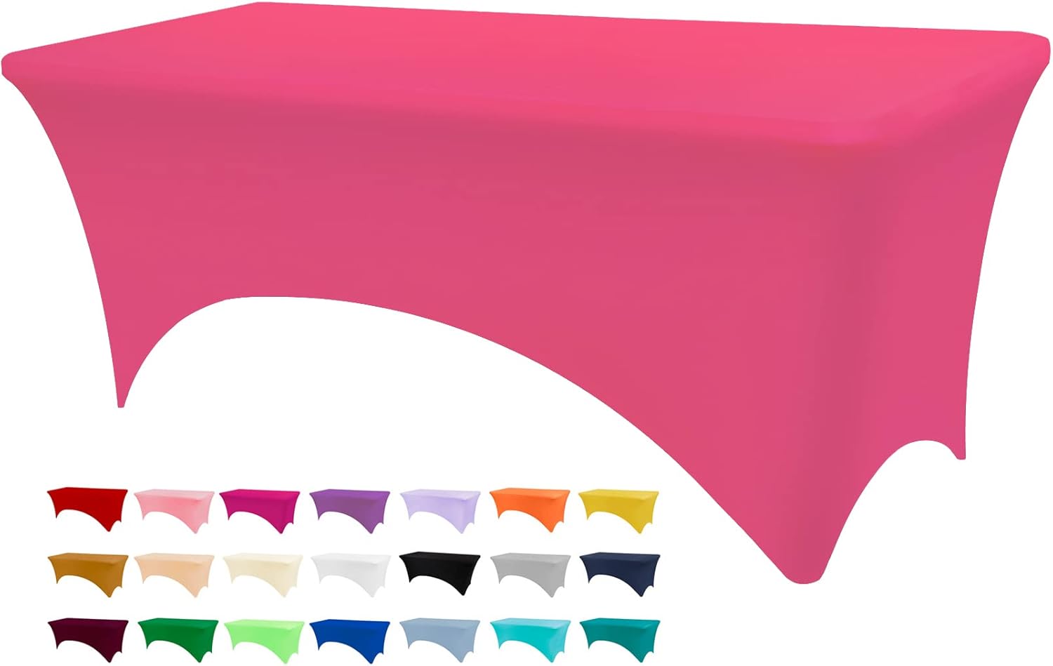 BDDC 6ft Stretch Spandex Fitted Table Cloth for 6 Foot Tables